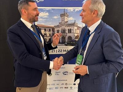 Il vice sindaco Fabio Barsanti interviene alla quarta edizione di Sportcity Meeting a Fiuggi
