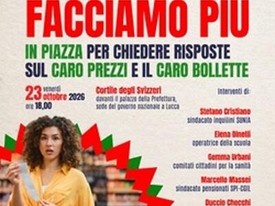 «Non ce la facciamo più»: a Lucca 740 euro in più per la spesa, affitti alle stelle e 94 milioni di rincari sui carburanti. AVS-Europa Verde chiamano la città in piazza