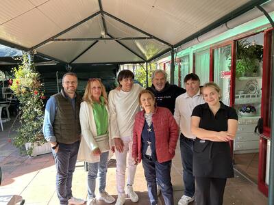 Pasquetta a tavola all'Oasi con Valter Nieri il principe dei cronisti di ciclismo e volley