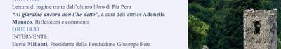 Dieci anni senza Pia Pera: a Ruota un pomeriggio tra parole, piante e paesaggio