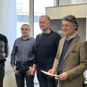 Foto conf stampa 1 - da sin Fontanelli, Ferrari, Baldaccini e Cima