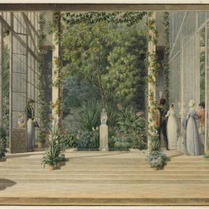 Giardino Malmaison Acquarello 1812