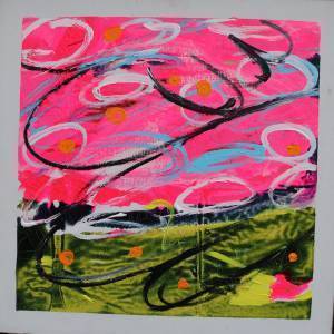 MARIO SCHIFANO -SENZA TITOLO- 1986 ACRILICO E OLIO SU TELA 70X70 Courtesy of Art Shop Gallery