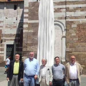 Da sx Andrea Palestini_Pablo Atchugarry_Andrea Del Carlo_GianGuide Grassi_Assessore Ragghianti