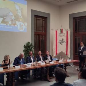 un momento della conferenza stampa