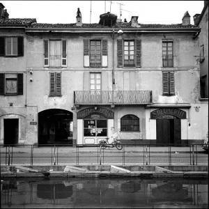 Virgilio Carnisio-Milano-Naviglio Grande-anni 60-stampa su carta cotone certificata -formati vari